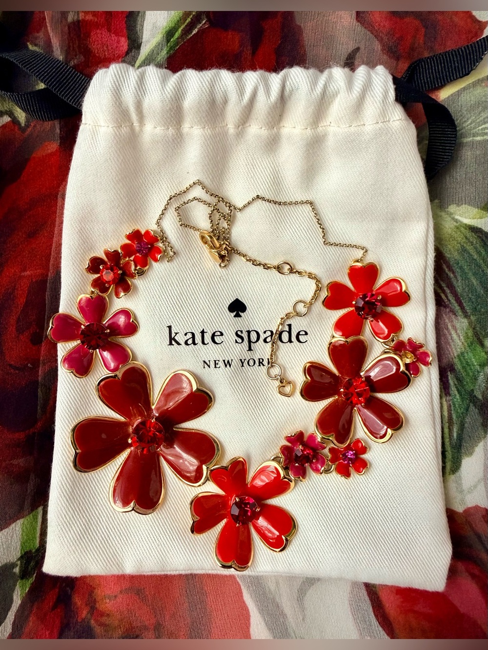 Kate Spade Blushing Blooms Statement Necklace